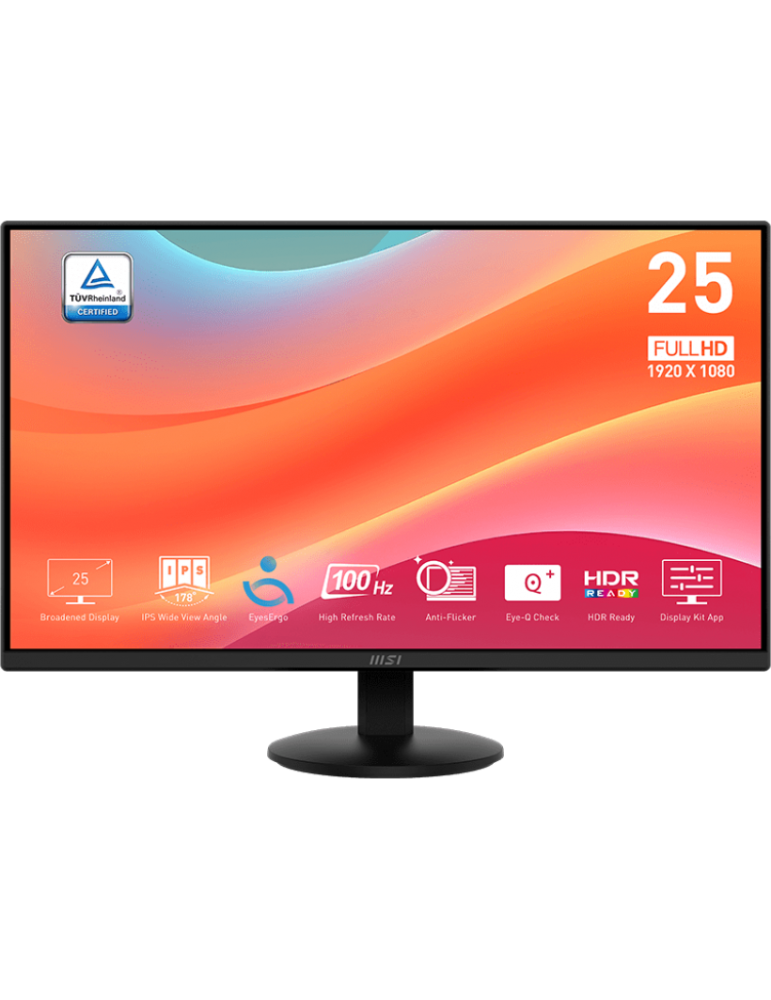 Écran 25" Full HD MSI PRO MP252L DisplayPort HDMI