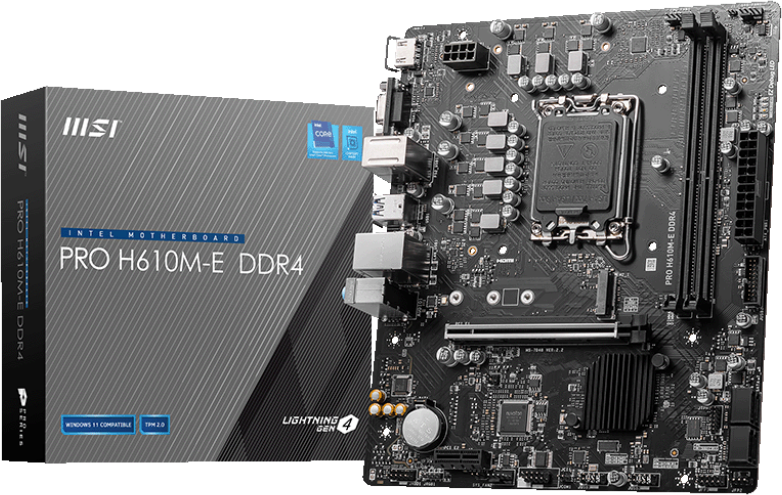 MSI CARTE MERE PRO H610M-E DDR4