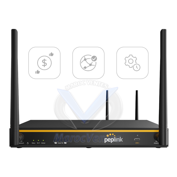 Routeur Gigabit Dual WAN x Ethernet WAN 4x Ethernet LAN 2x2 MIMO Dual-Band simultané, Wi-Fi 6 B-ONE-T-PRM