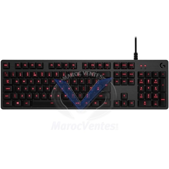 Clavier gaming mécanique 413 Carbone rétro-éclairage rouge 920-008305