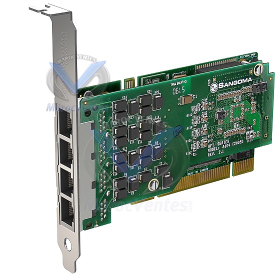 carte de 4 ports T2/E1, bus PCI 3,3V/5V. A 104