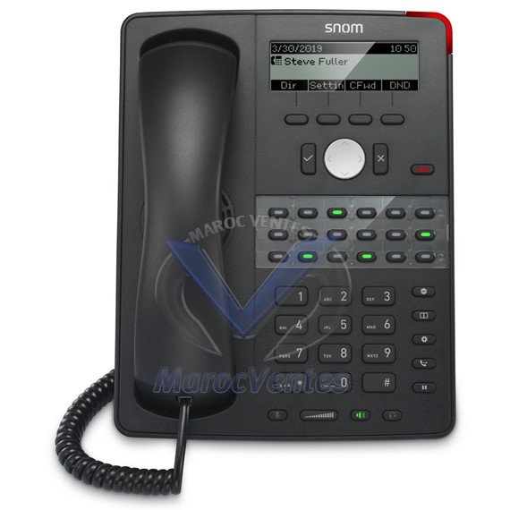 Téléphone SIP gigabit professionnel 18 touches 12 comptes SIP D725