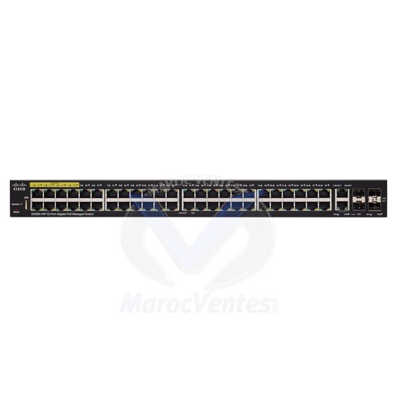 Switch 52 ports Gigabit PoE Managed SFP Montable sur rack 1U SG350-52P-K9-EU