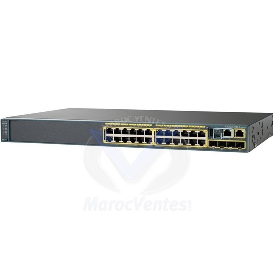 Catalyst 2960X-24TS-L 24 x 10/100/1000 + 4 x Gigabit SFP Montable sur Rack WS-C2960X-24TS-L